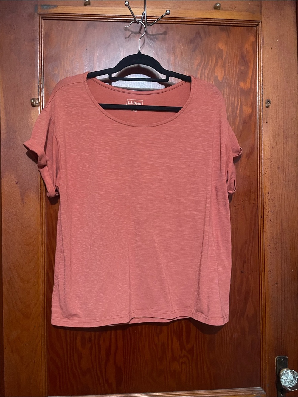 L.L. Bean Women's Short Sleeve Soft and Breathable Tee in Rosewood